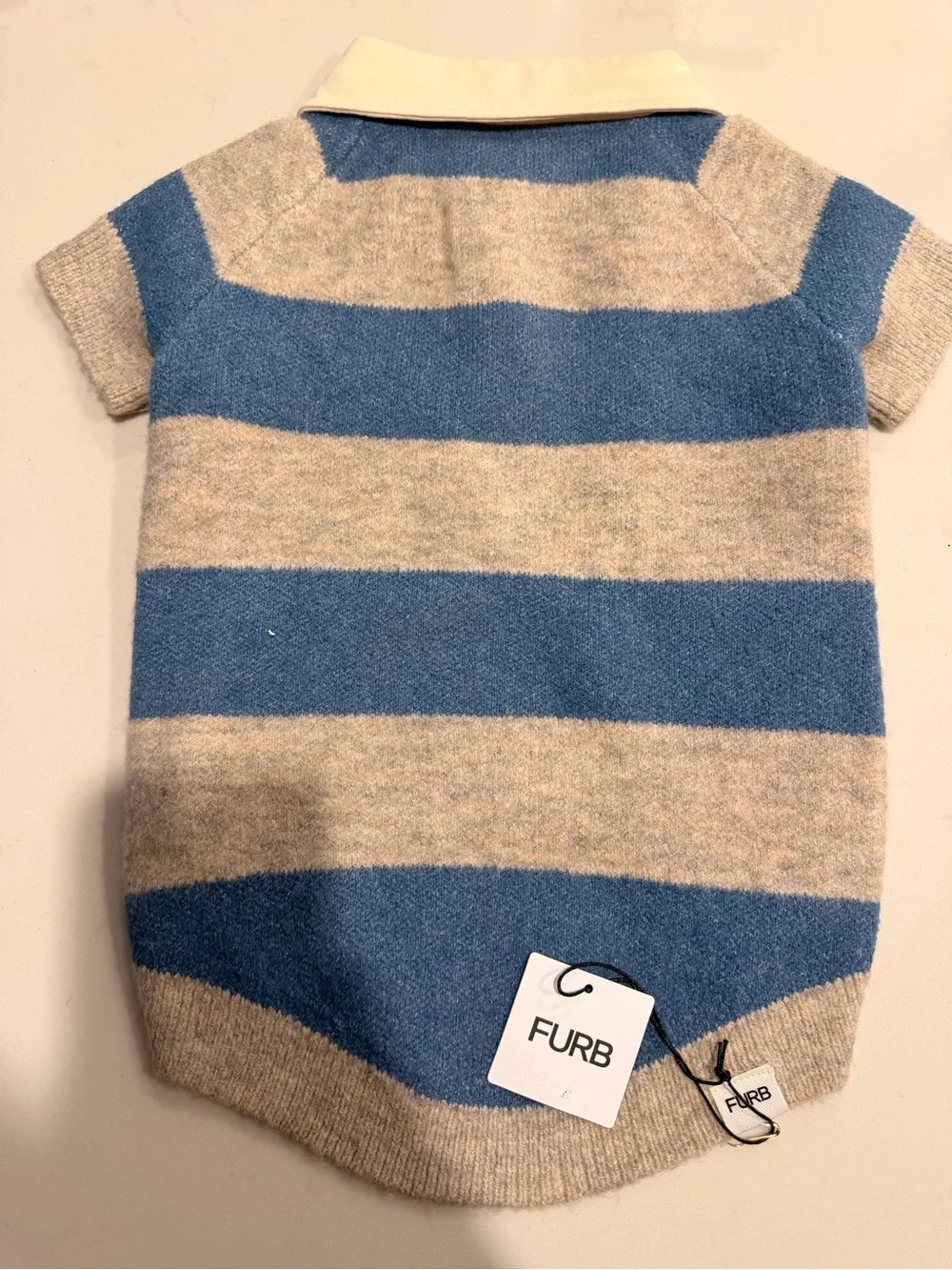 Furb By Anthropologie Striped Rugby Pet Sweater Sz L